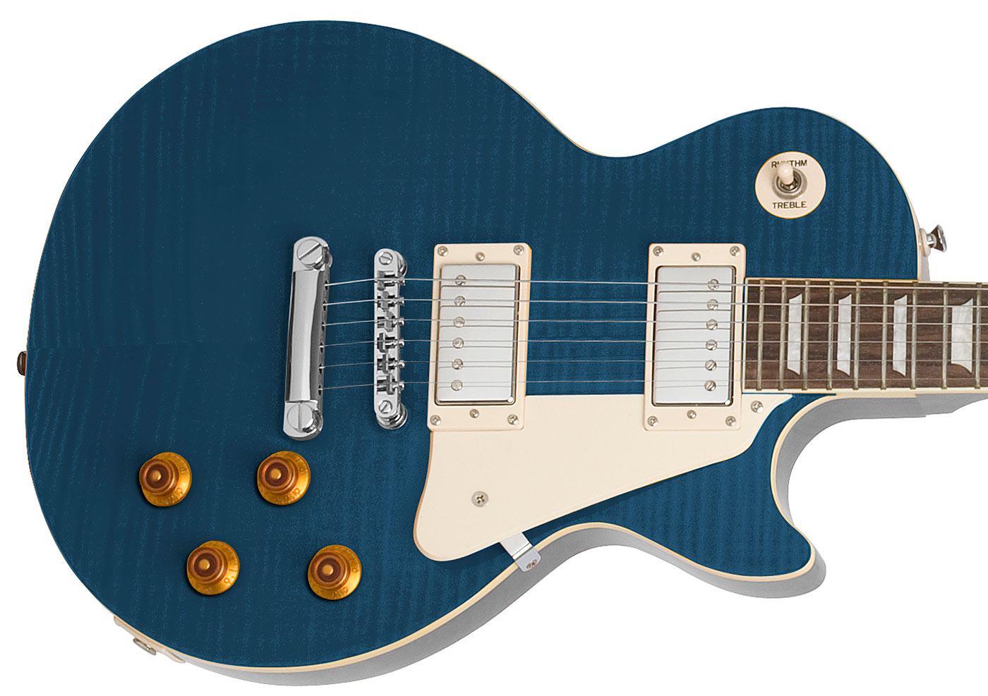 Epiphone Les Paul Standard Plus Top Pro Ch - Trans Blue - Single-Cut-E-Gitarre - Variation 2