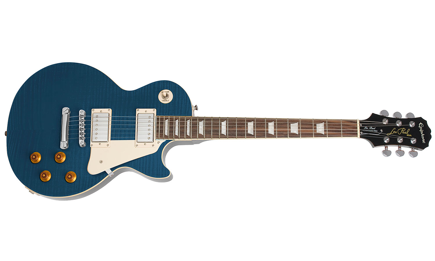 Epiphone Les Paul Standard Plus Top Pro Ch - Trans Blue - Single-Cut-E-Gitarre - Variation 1