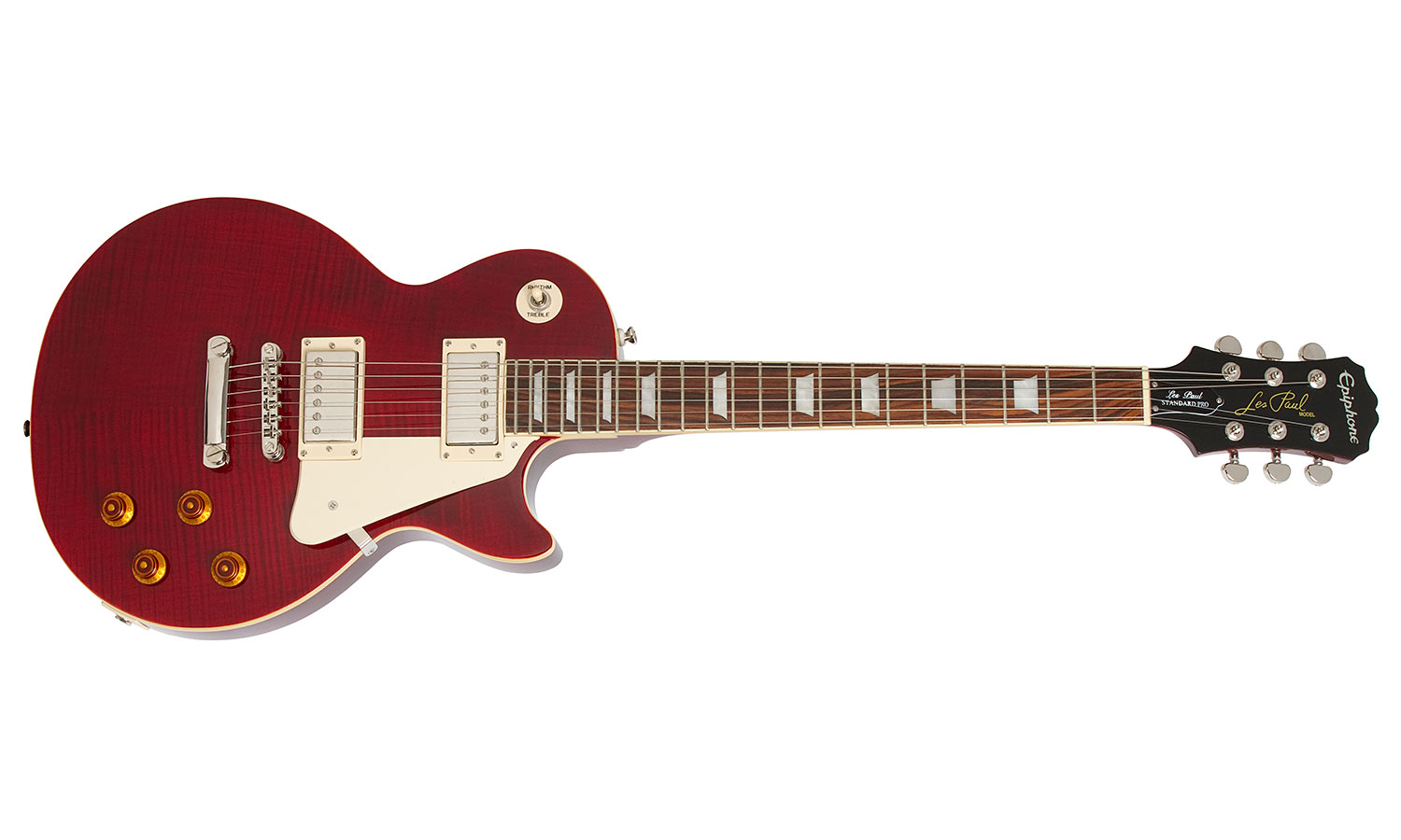 Epiphone Les Paul Standard Plus Top Pro Ch - Wine Red - Single-Cut-E-Gitarre - Variation 1