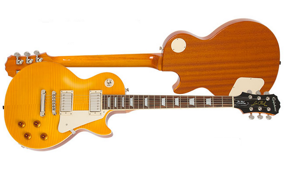 Epiphone Les Paul Standard Plus Top Pro Ltd Ch - Antique Natural - Single-Cut-E-Gitarre - Variation 1