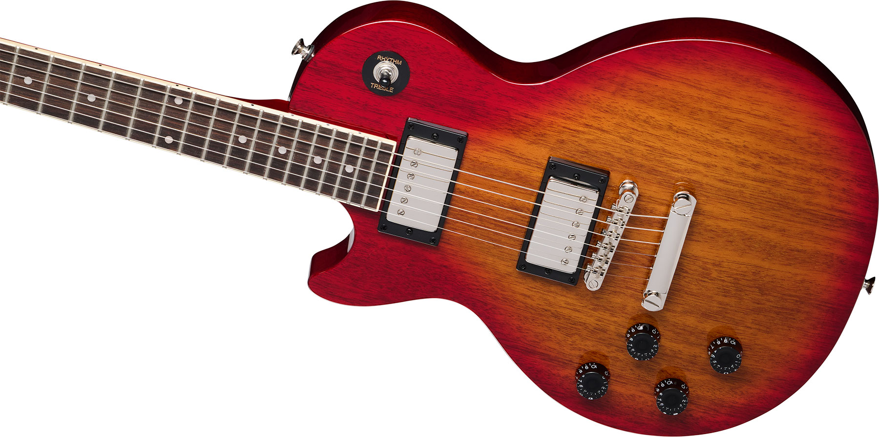 Epiphone Les Paul Tribute Lh Inspired By / Modern Gaucher 2h Ht Lau - Heritage Cherry Sunburst - Single-Cut-E-Gitarre - Variation 3