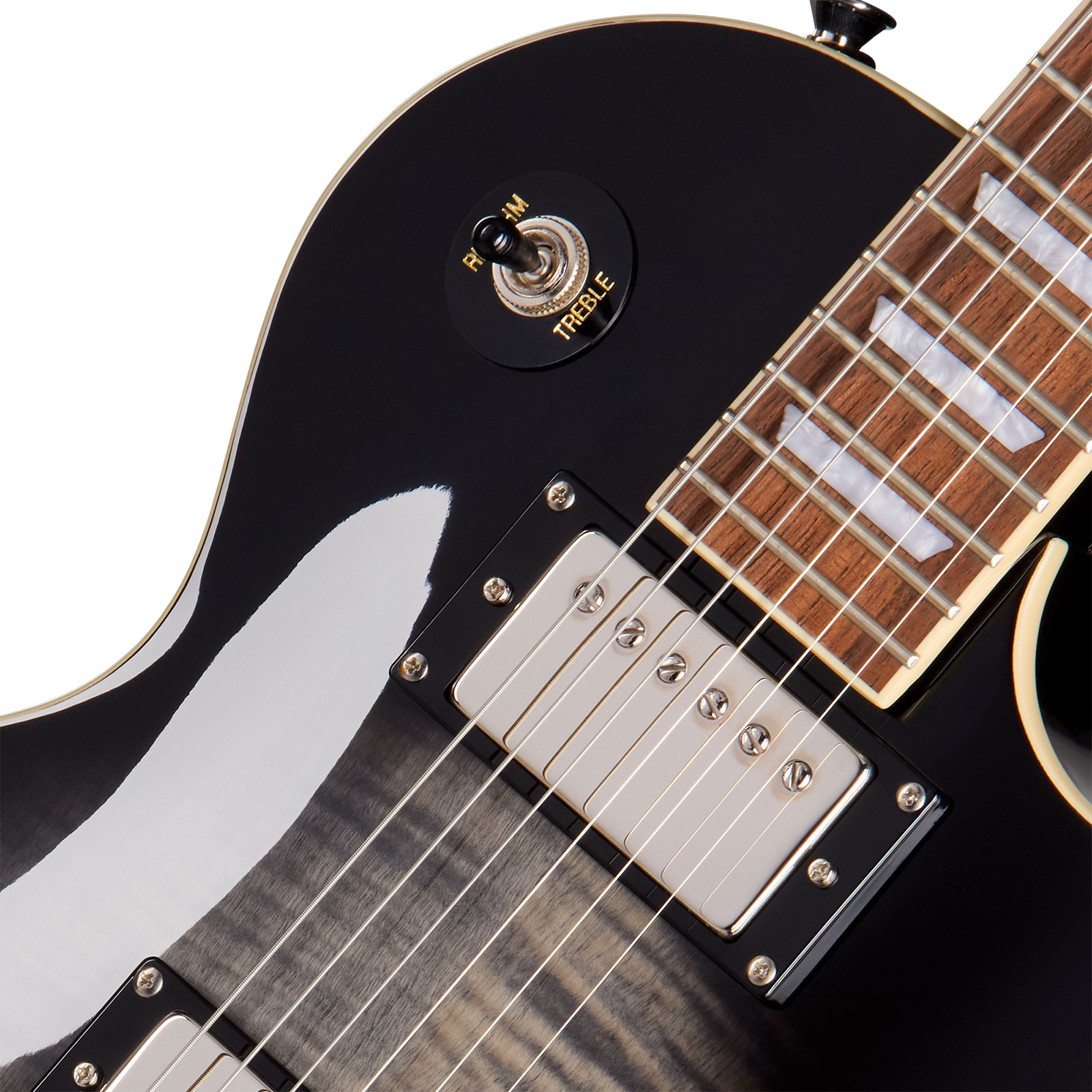 Epiphone Les Paul Tribute Plus Ibg 2h Ht Rw - Ebony Burst - Single-Cut-E-Gitarre - Variation 2