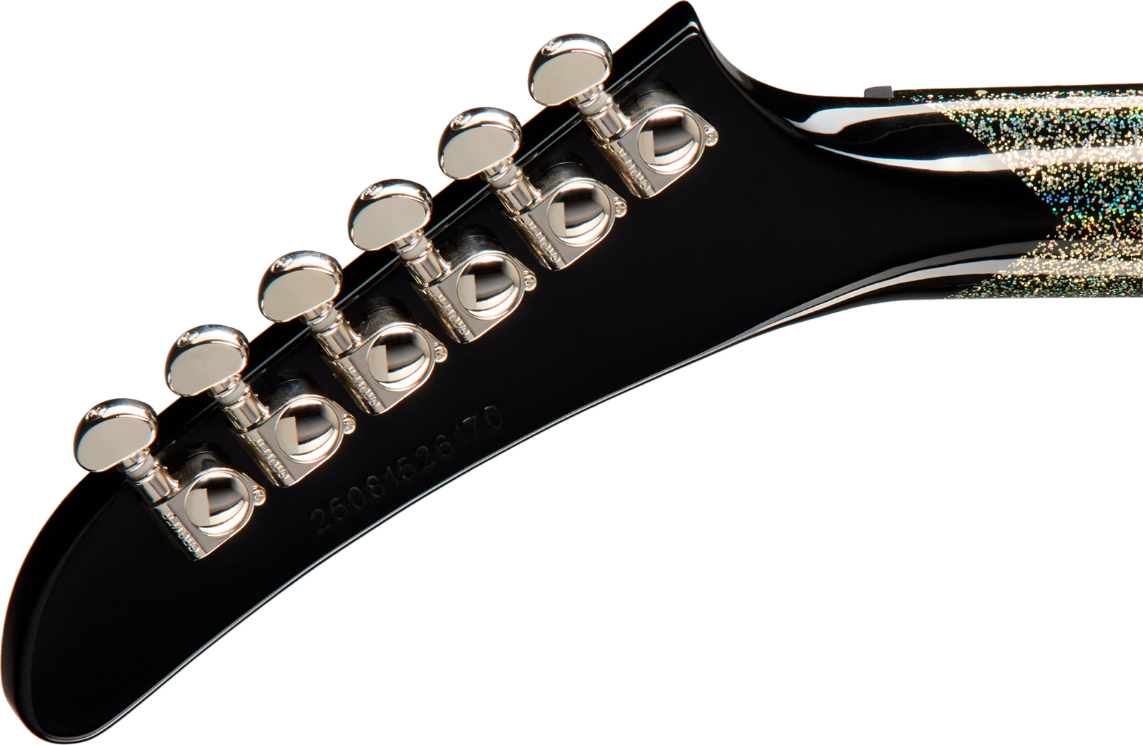 Epiphone Lzzy Hale Explorer Custom Signature 2h Ht Eb - Black Diamond Holographic Sparkle - E-Gitarre aus Metall - Variation 5