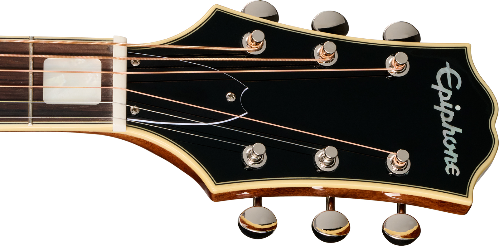 Epiphone Marcus King El Dorado Dreadnought Shsc Epicea Palissandre Rw - Antique Natural - Semi-Hollow E-Gitarre - Variation 5
