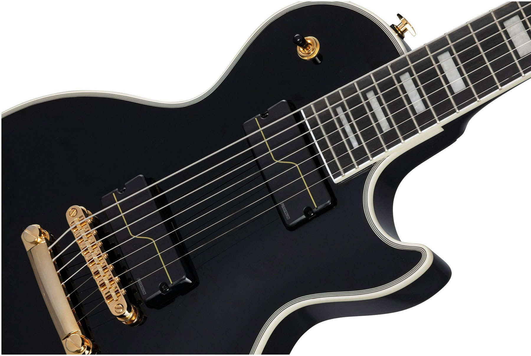 Epiphone Matt Heafy Les Paul Custom Origins 7c Gaucher Signature 2h Fishman Fluence Custom Ht Eb - Ebony - E-Gitarre für Linkshänder - Variation 3