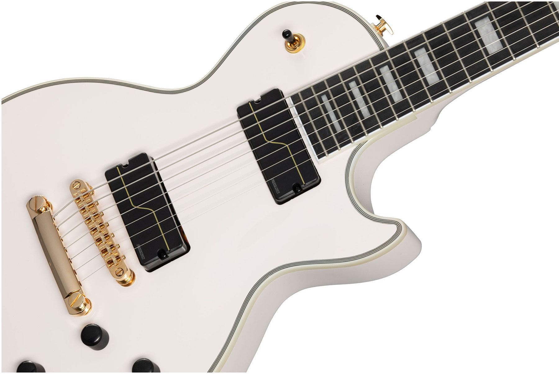 Epiphone Matt Heafy Les Paul Custom Origins 7c Lh Signature Gaucher 2h Fishman Fluence Ht Eb - Bone White - E-Gitarre für Linkshänder - Variation 3