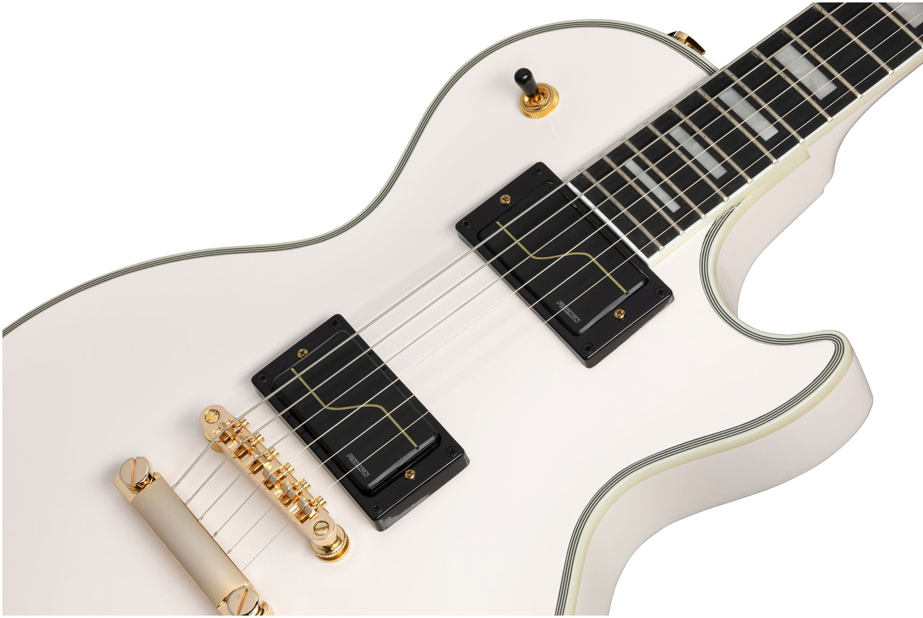 Epiphone Matt Heafy Les Paul Custom Origins Gaucher Signature 2h Fishman Fluence Custom Ht Eb - Bone White - E-Gitarre für Linkshänder - Variation 3