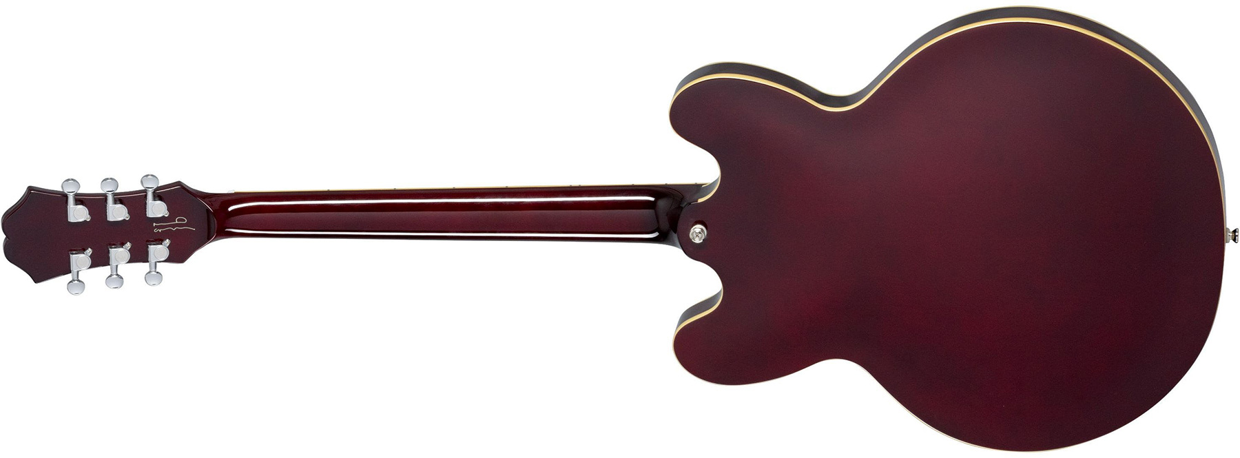 Epiphone Noel Gallagher Riviera 2h Ht Lau +etui - Dark Wine Red - Semi-Hollow E-Gitarre - Variation 1