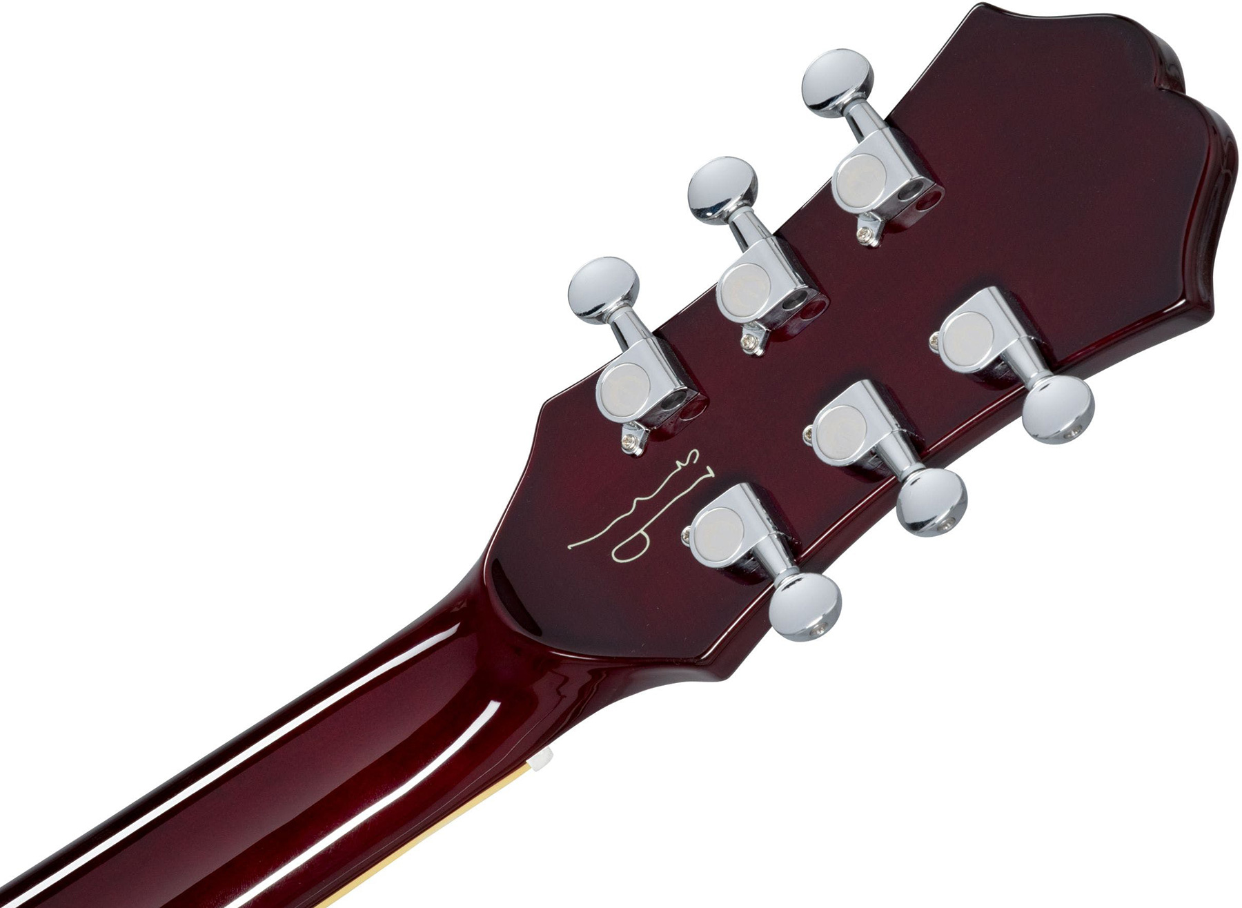 Epiphone Noel Gallagher Riviera 2h Ht Lau +etui - Dark Wine Red - Semi-Hollow E-Gitarre - Variation 4