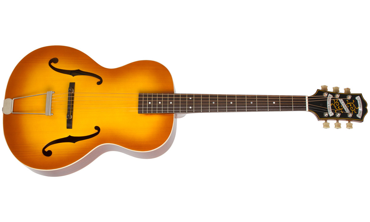 Epiphone Olympic Masterbilt Century Archtop Epicea Acajou 2016 - Honey Burst - Elektroakustische Gitarre - Variation 1