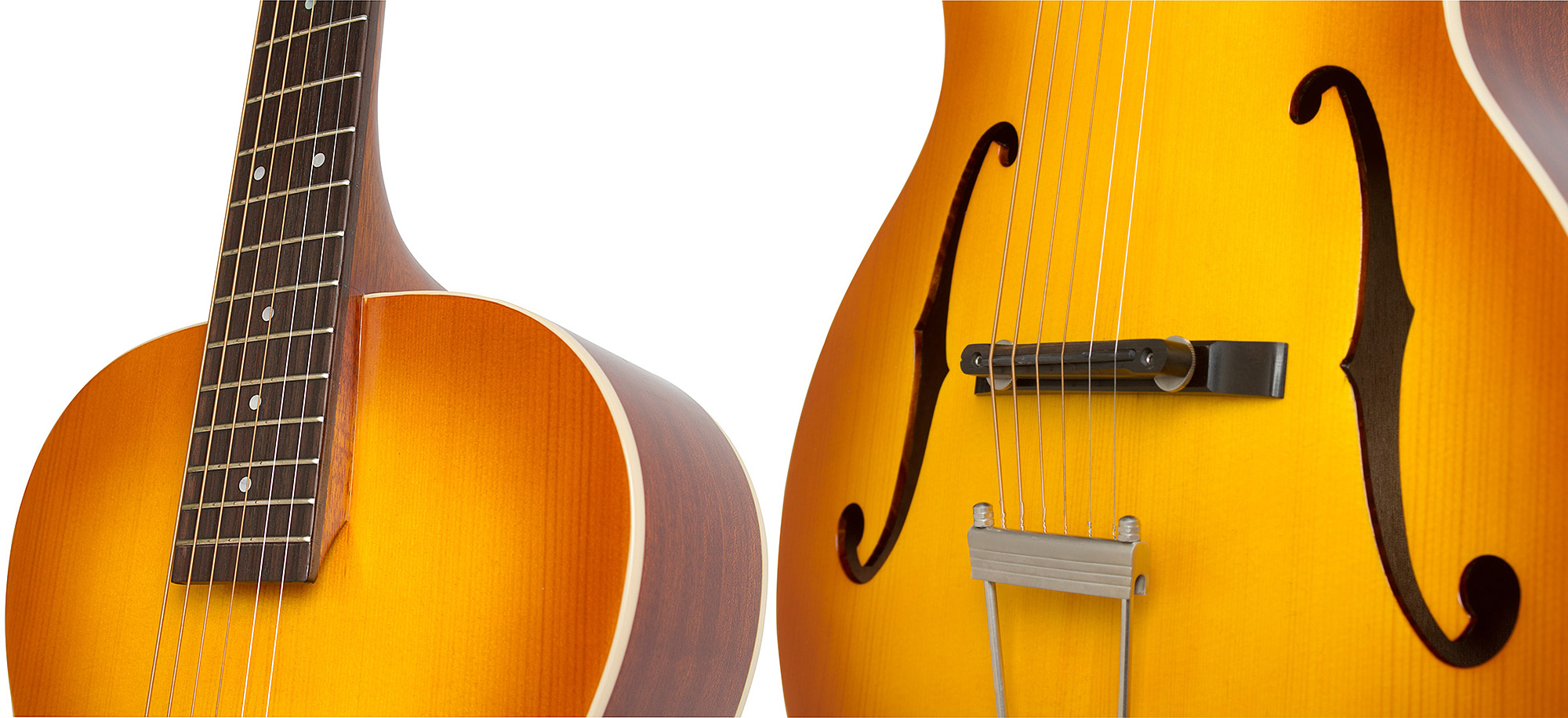 Epiphone Olympic Masterbilt Century Archtop Epicea Acajou 2016 - Honey Burst - Elektroakustische Gitarre - Variation 3