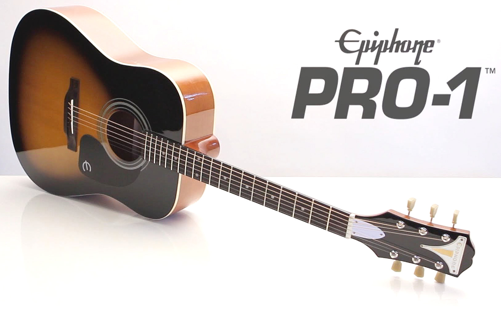 Epiphone Pro-1 Acoustic Dreadnought Epicea Acajou 2016 - Vintage Sunburst - Westerngitarre & electro - Variation 2