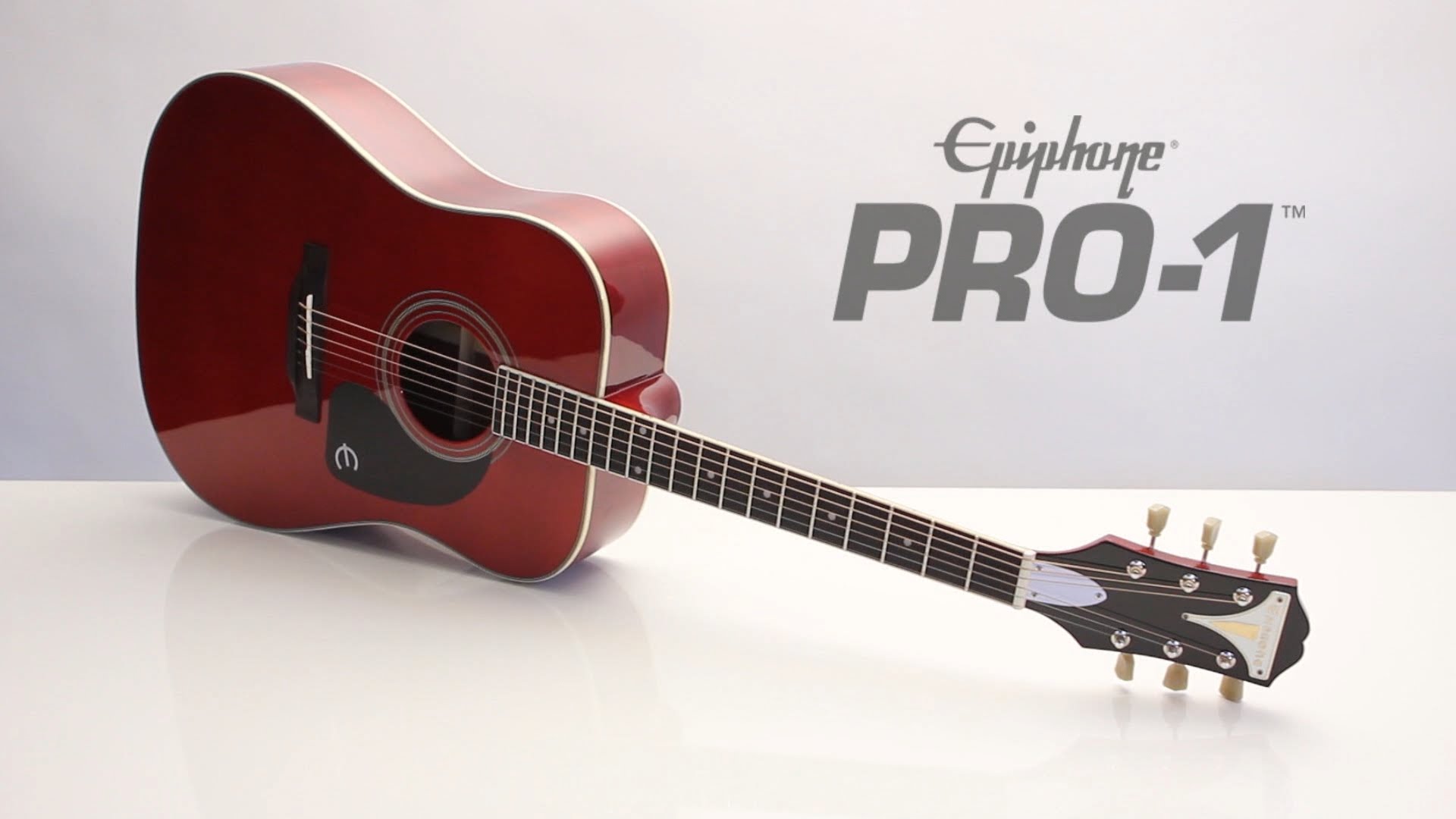 Epiphone Pro-1 Acoustic Dreadnought Epicea Acajou 2016 - Wine Red - Westerngitarre & electro - Variation 2