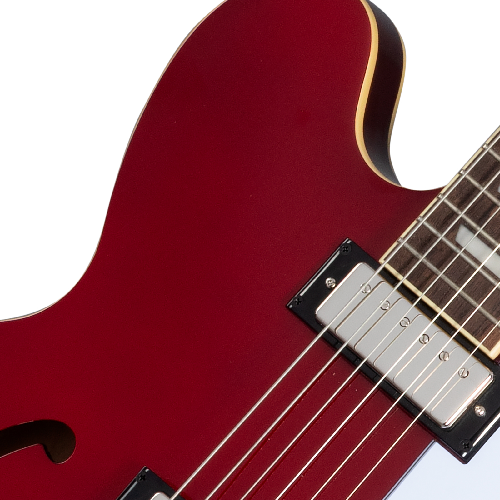 Epiphone Riviera Original Archtop 2mh Ht Rw - Sparkling Burgundy Top - Semi-Hollow E-Gitarre - Variation 2
