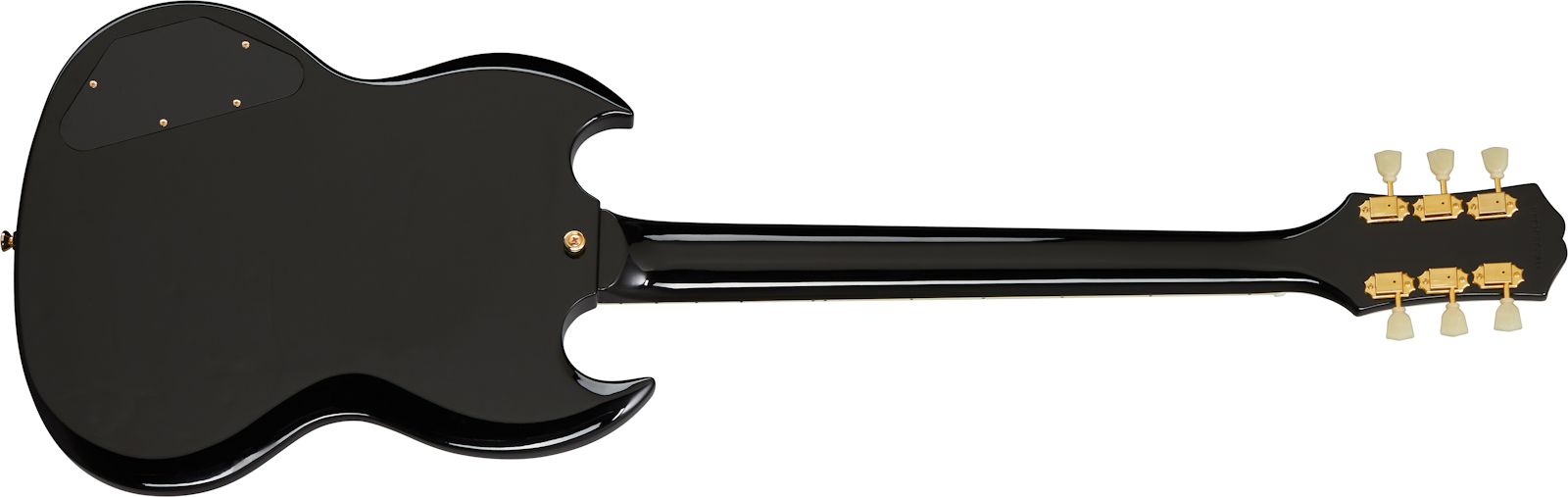 Epiphone Sg Custom Lh Gaucher 2h Ht Eb - Ebony - E-Gitarre für Linkshänder - Variation 1