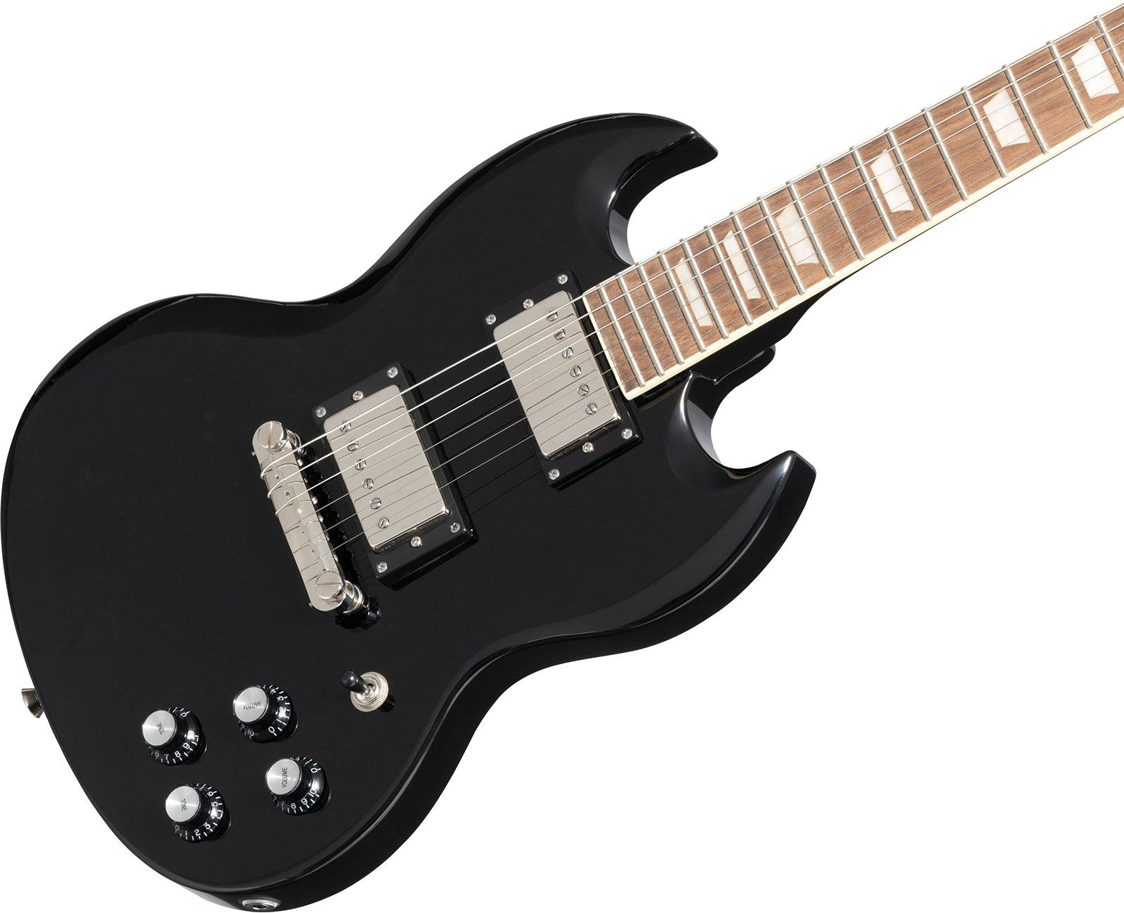 Epiphone Sg Power Players 2h Ht Lau - Dark Matter Ebony - Double Cut E-Gitarre - Variation 3