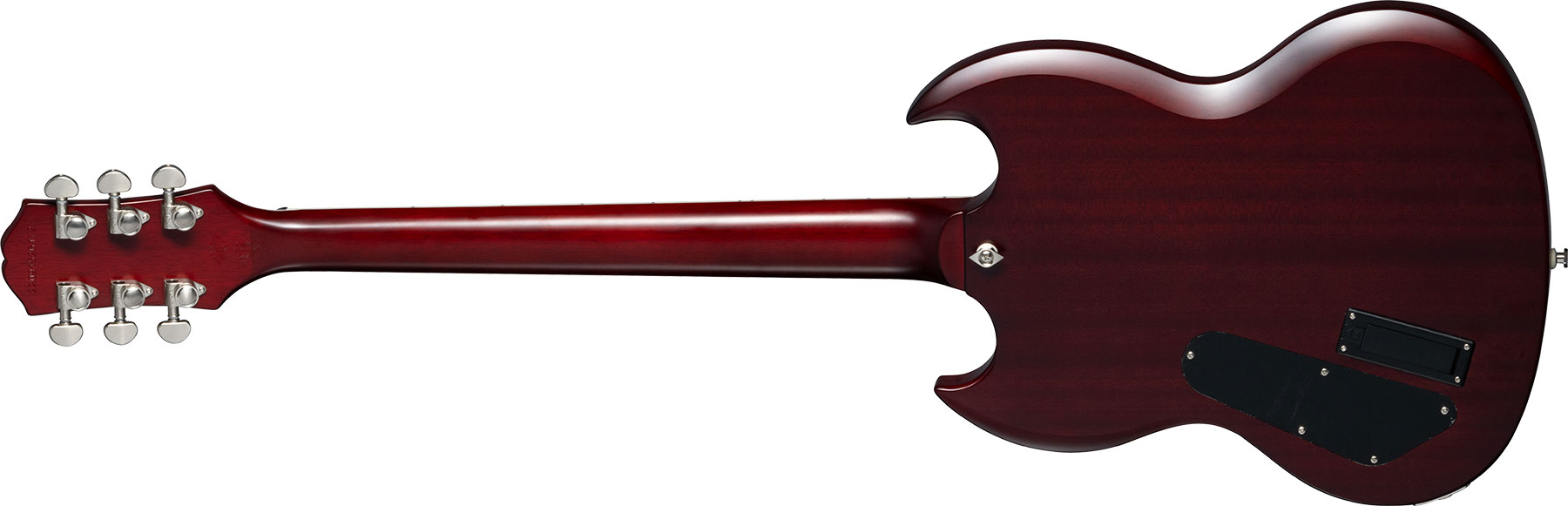 Epiphone Sg Prophecy Modern 2h Fishman Fluence Ht Eb - Aged Bengal Tiger Burst - Double Cut E-Gitarre - Variation 1
