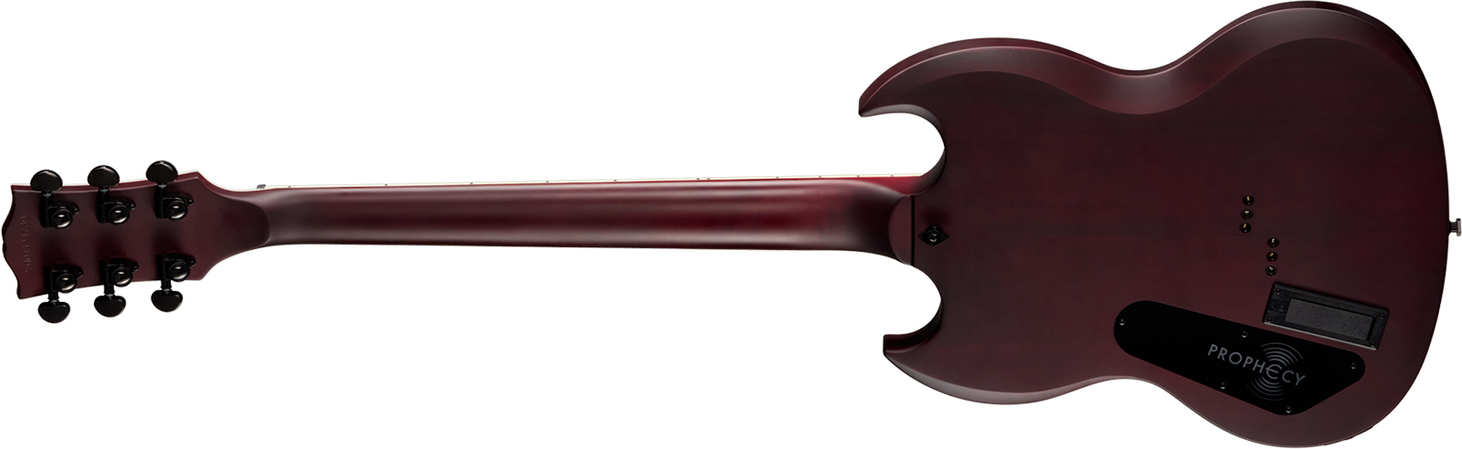 Epiphone Sg Prophecy Modern 2h Fishman Fluence Ht Eb - Crimson Fog Satin - Double Cut E-Gitarre - Variation 1