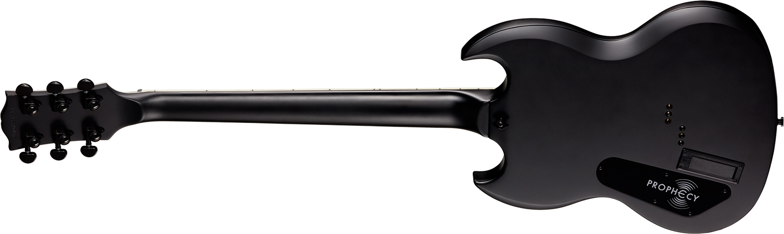 Epiphone Sg Prophecy Modern 2h Fishman Fluence Ht Eb - Obsidian Storm Satin - Double Cut E-Gitarre - Variation 1