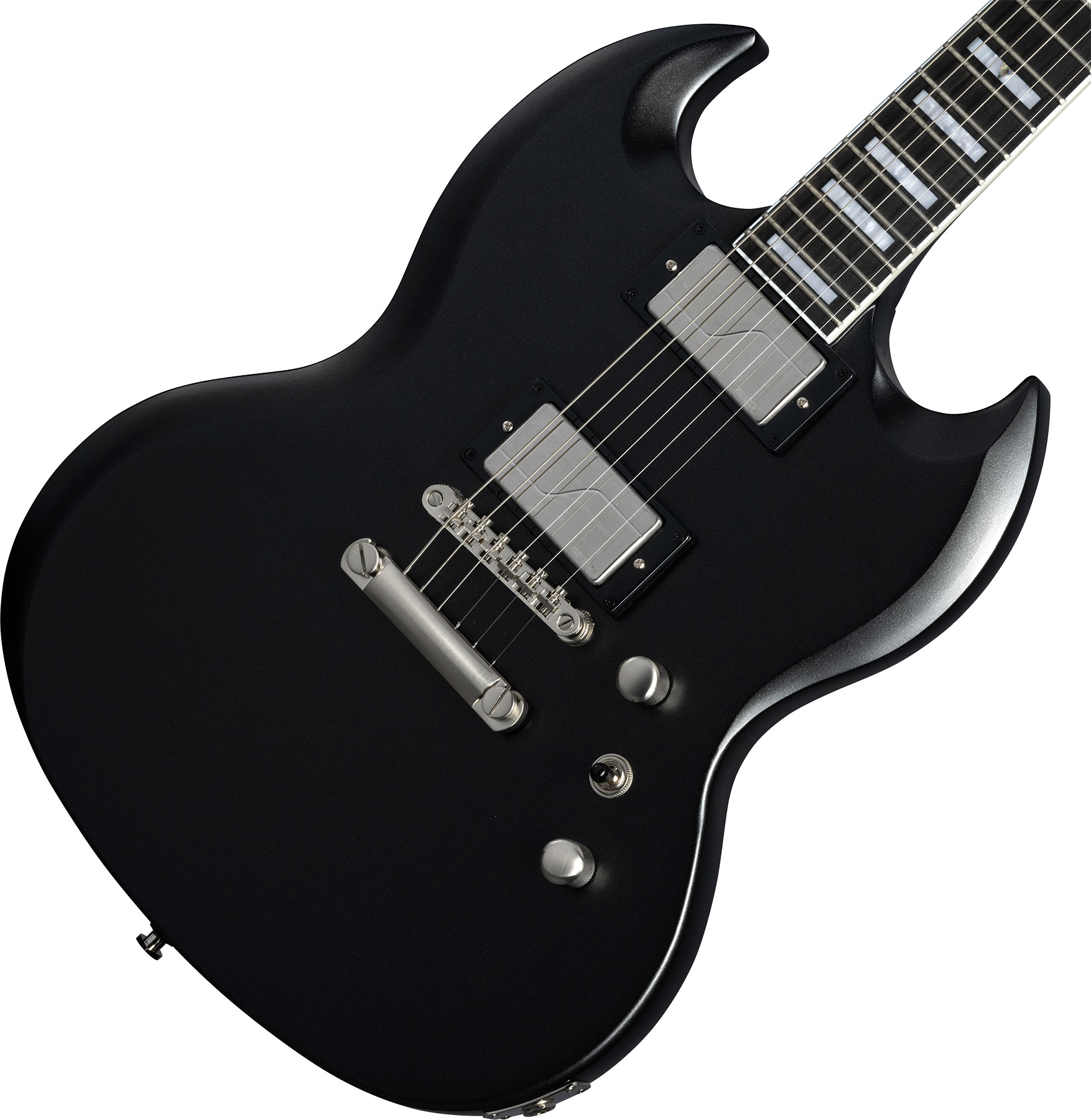 Epiphone Sg Prophecy Modern 2h Ht Eb - Aged Jet Black Metallic - Double Cut E-Gitarre - Variation 3