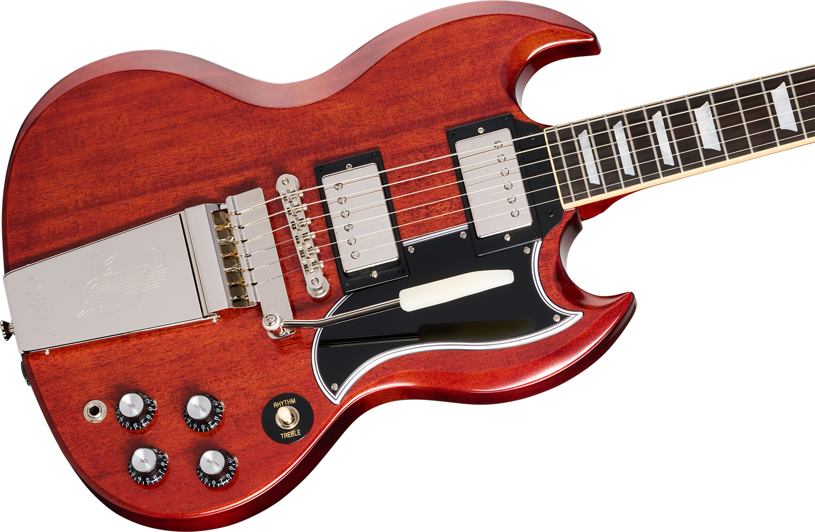 Epiphone Sg Standard 1964 Maestro Vibrola Reissue Ins.by.g.c 2h Gibson Trem Rw - Cherry Red - Double Cut E-Gitarre - Variation 3