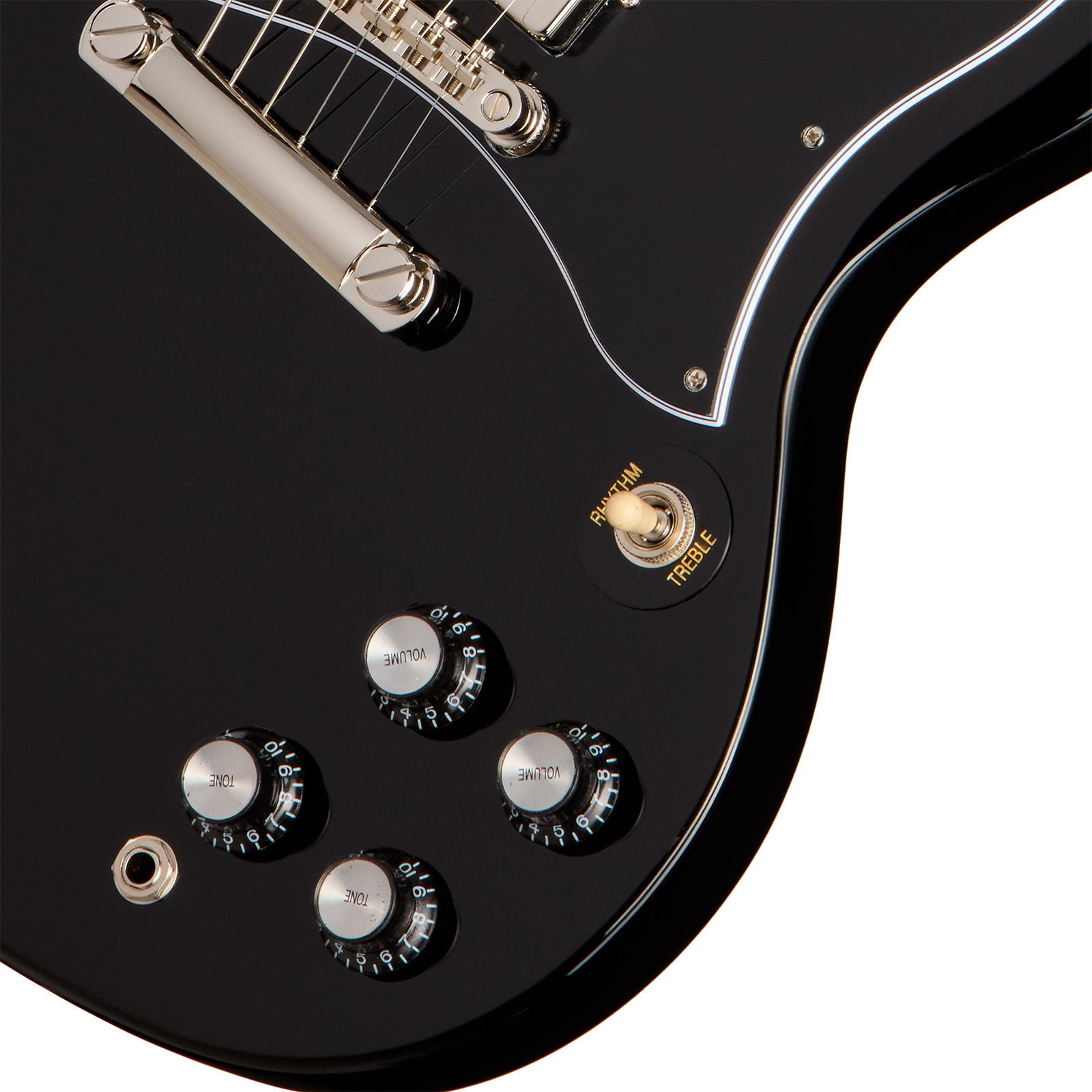 Epiphone Sg Standard Lh Ibg Gaucher 2h Ht Rw - Ebony - Double Cut E-Gitarre - Variation 3