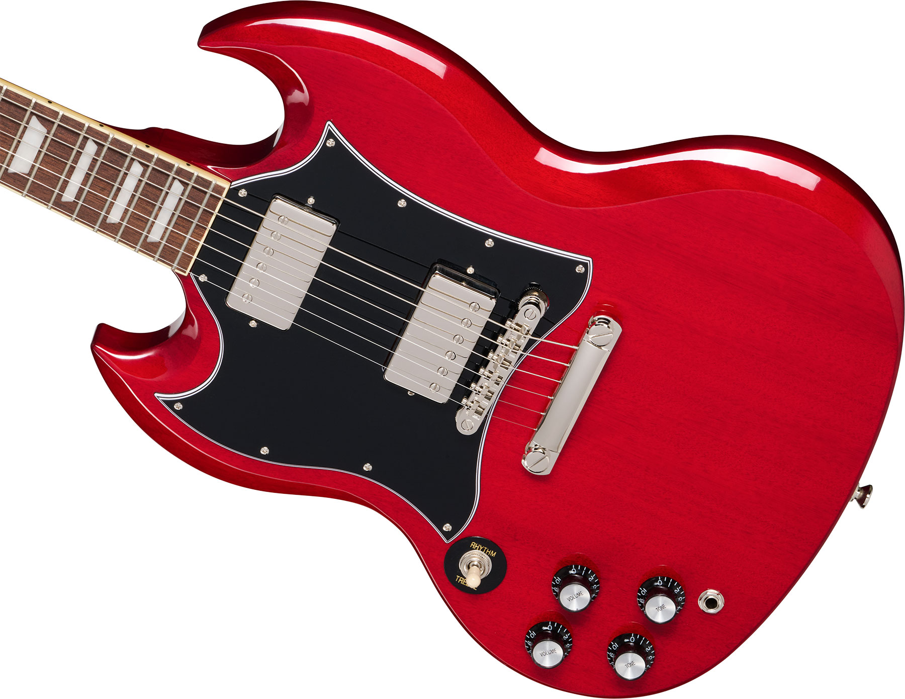 Epiphone Sg Standard Lh I.b.g Modern Gaucher 2h Ht Lau - Cherry - Double Cut E-Gitarre - Variation 3