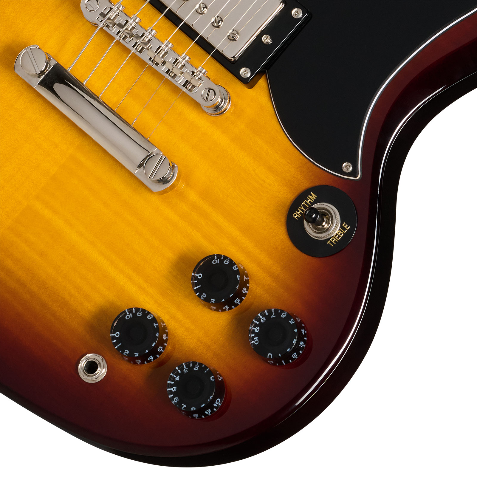 Epiphone Sg Tribute Plus Ibg 2h Ht Lau - Vintage Sunburst - Double Cut E-Gitarre - Variation 3