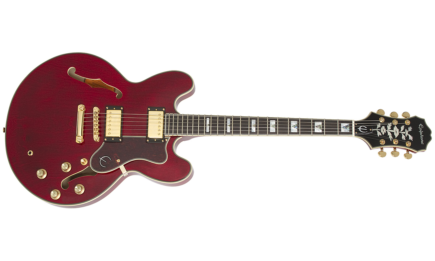 Epiphone Sheraton Ii Pro 2018 Hh Ht Pf - Wine Red - Semi-Hollow E-Gitarre - Variation 1