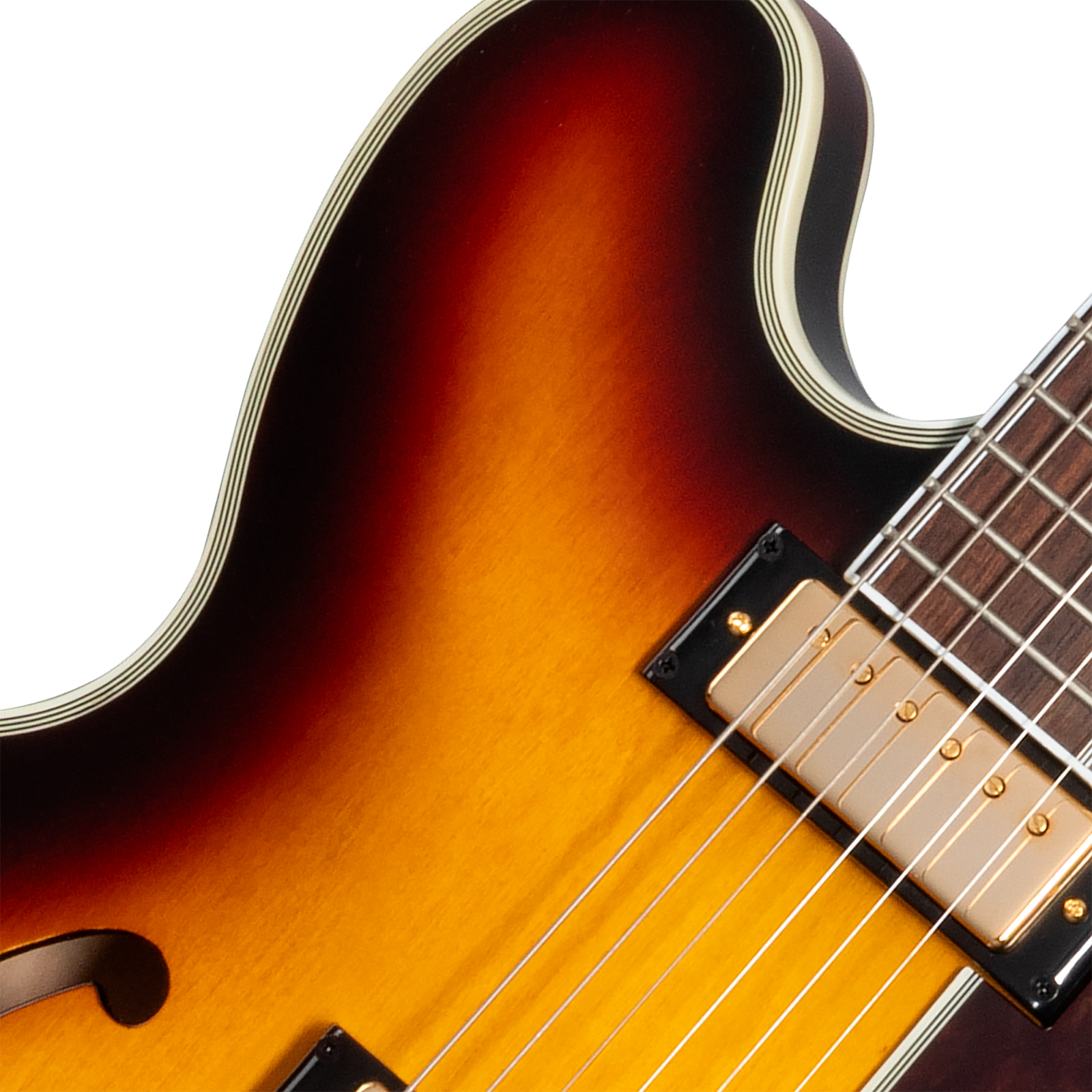 Epiphone Sheraton Original Archtop 2mh Ht Rw - Vintage Sunburst - Semi-Hollow E-Gitarre - Variation 2