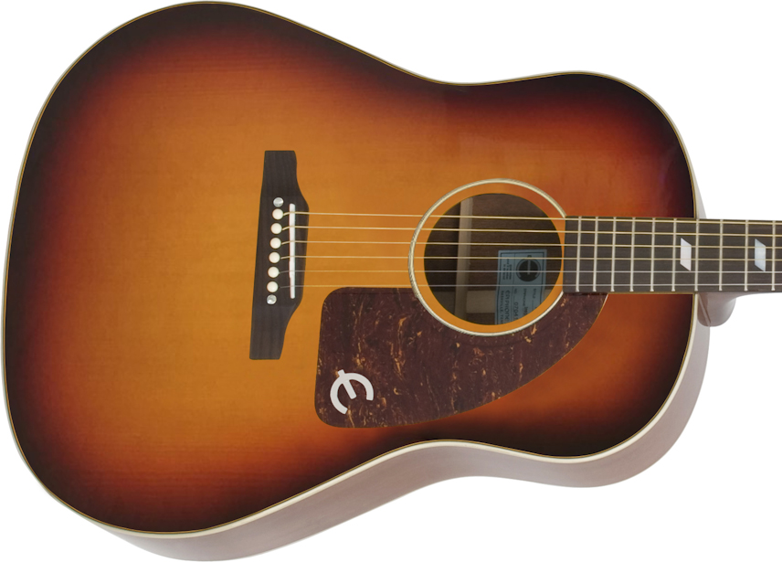 Epiphone Texan Usa Dreadnought Epicea Acajou Rw - Vintage Sunburst - Elektroakustische Gitarre - Variation 1