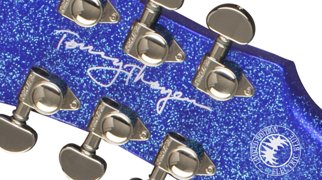 Epiphone Tommy Thayer Les Paul Electric Blue Outfit Signature 2h Ht Lau - Blue - Single-Cut-E-Gitarre - Variation 3