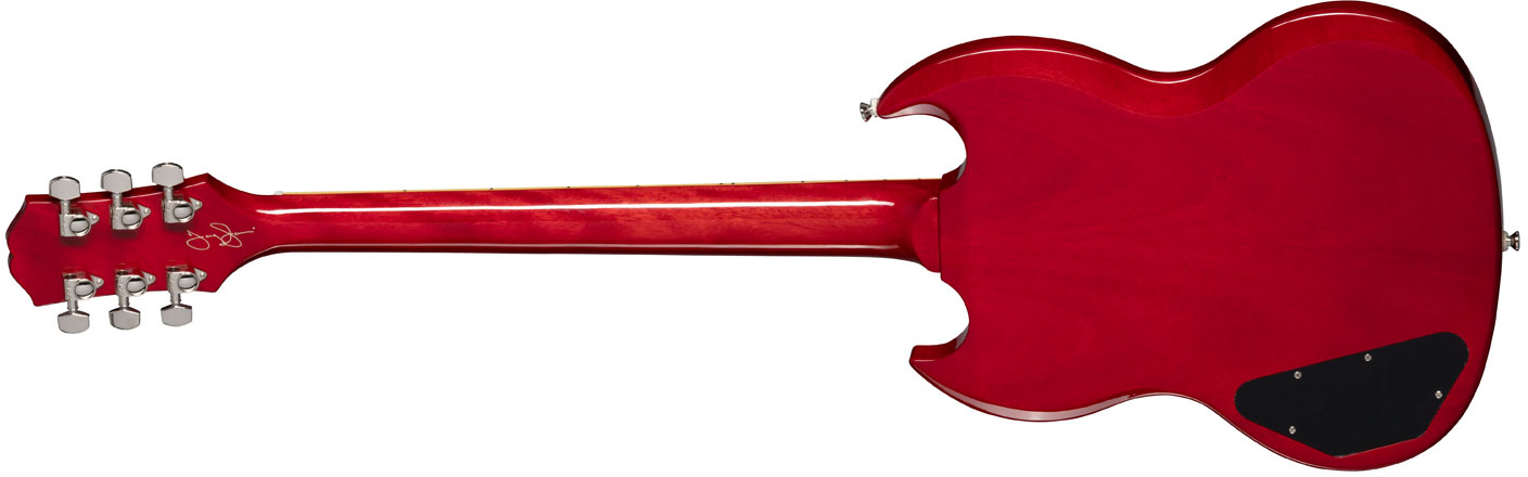 Epiphone Tony Iommi Sg Special Lh Signature Gaucher 2s P90 Ht Rw - Vintage Cherry - E-Gitarre für Linkshänder - Variation 1