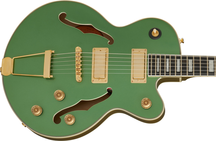 Epiphone Uptown Kat Es Original 2h Ht Eb - Emerald Green Metallic - Semi-Hollow E-Gitarre - Variation 1