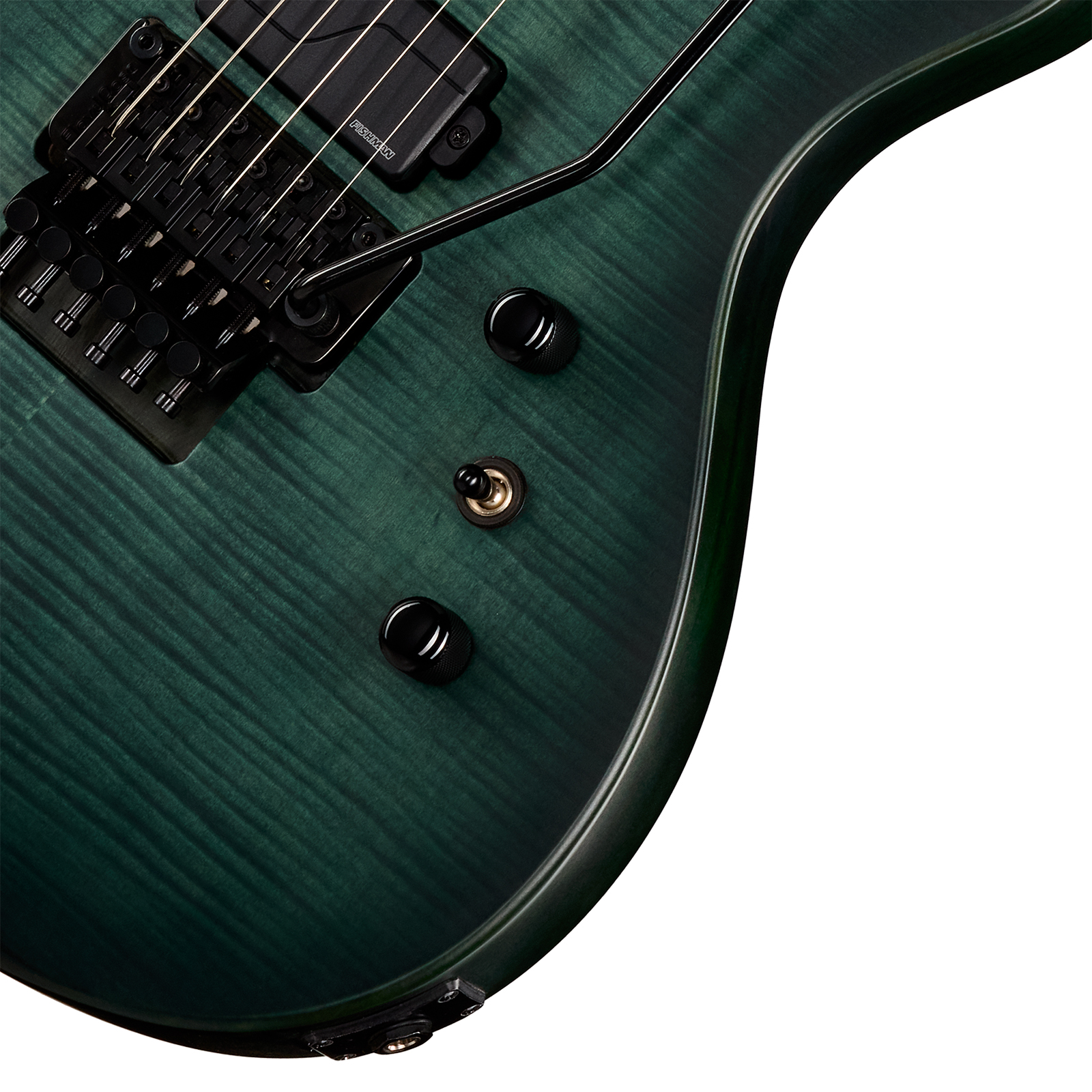 Epiphone Victory Prophecy Modern 2h Fishman Fluence Ht Eb - Aqua Smoke Satin - E-Gitarre in Str-Form - Variation 3
