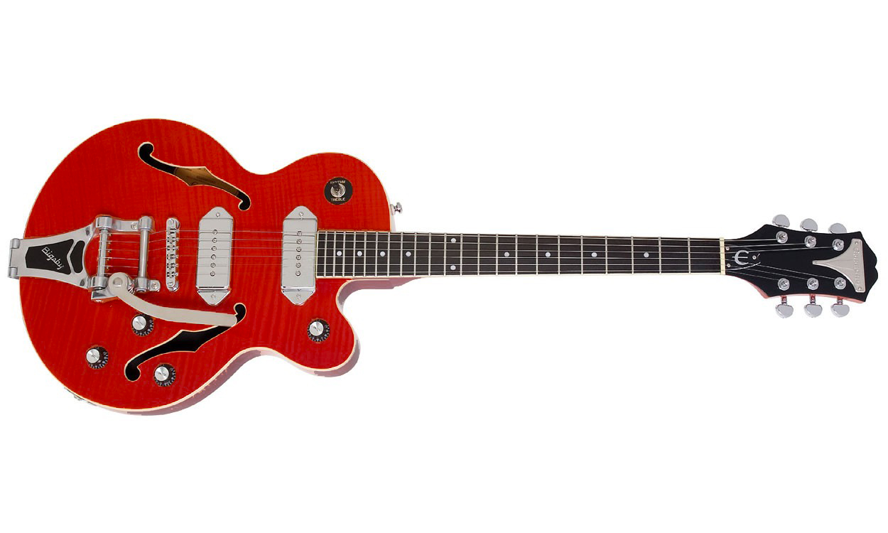 Epiphone Wildkat Ltd Bigsby - Wine Red - Semi-Hollow E-Gitarre - Variation 1