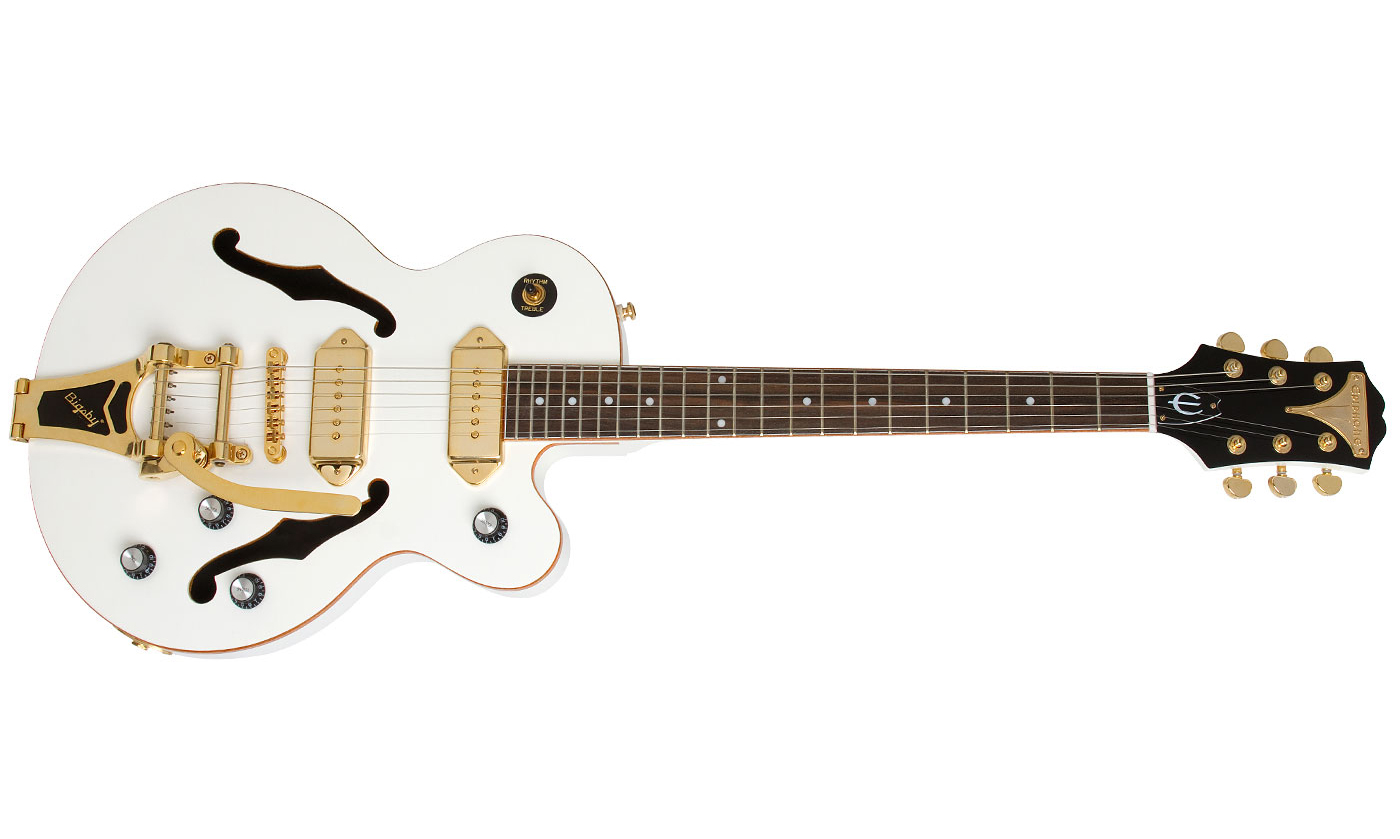 Epiphone Wildkat Royale Gh - Pearl White - Semi-Hollow E-Gitarre - Variation 1