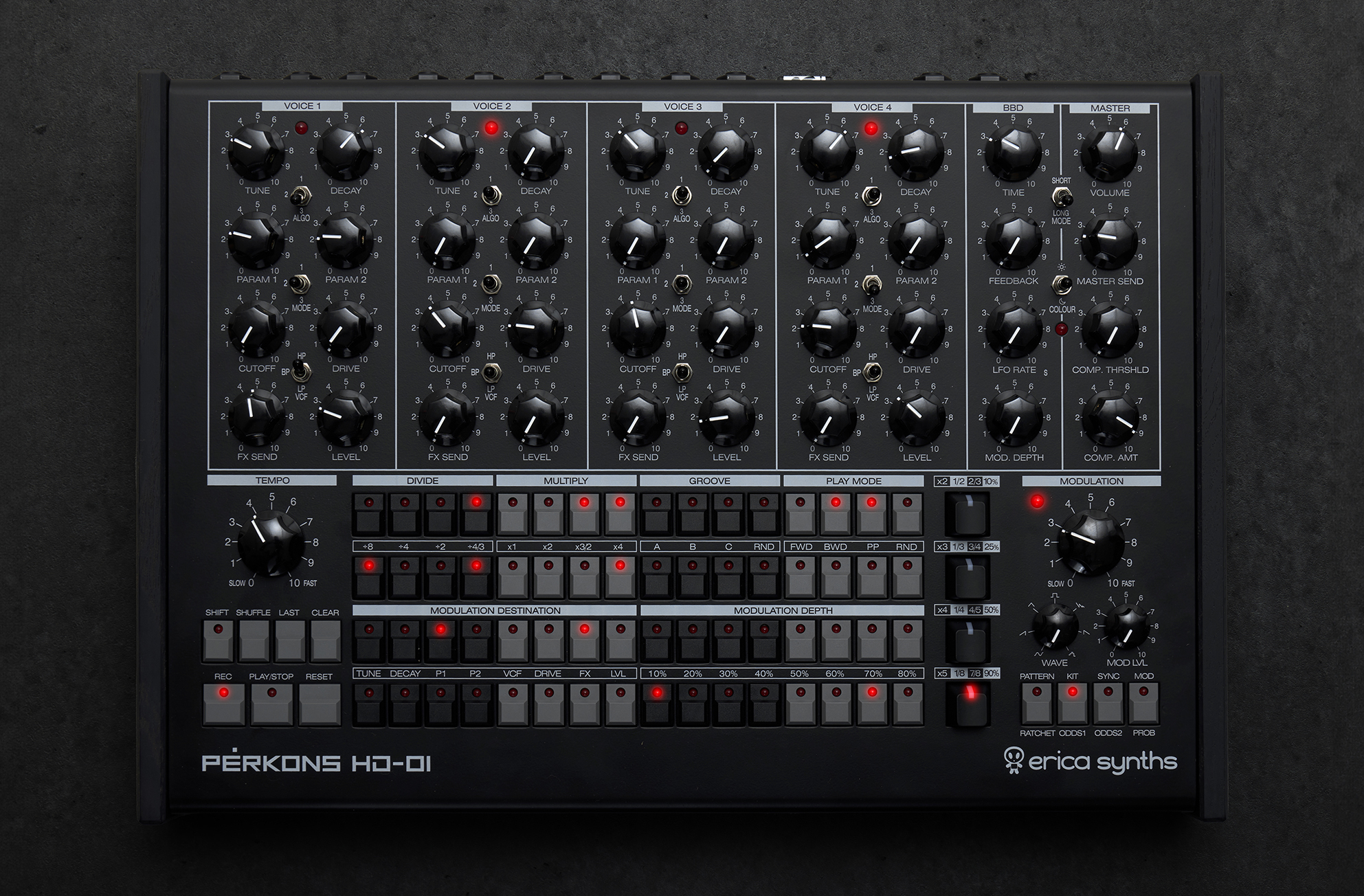 Erica Synths Perkons Hd-01 Black - Drummaschine - Main picture
