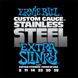 Ernie Ball Jeu De 6 Cordes Electric (6) 2249 Custom Gauge Stainless Steel Extra Slinky 8-38 - E-Gitarren Saiten - Variation 1