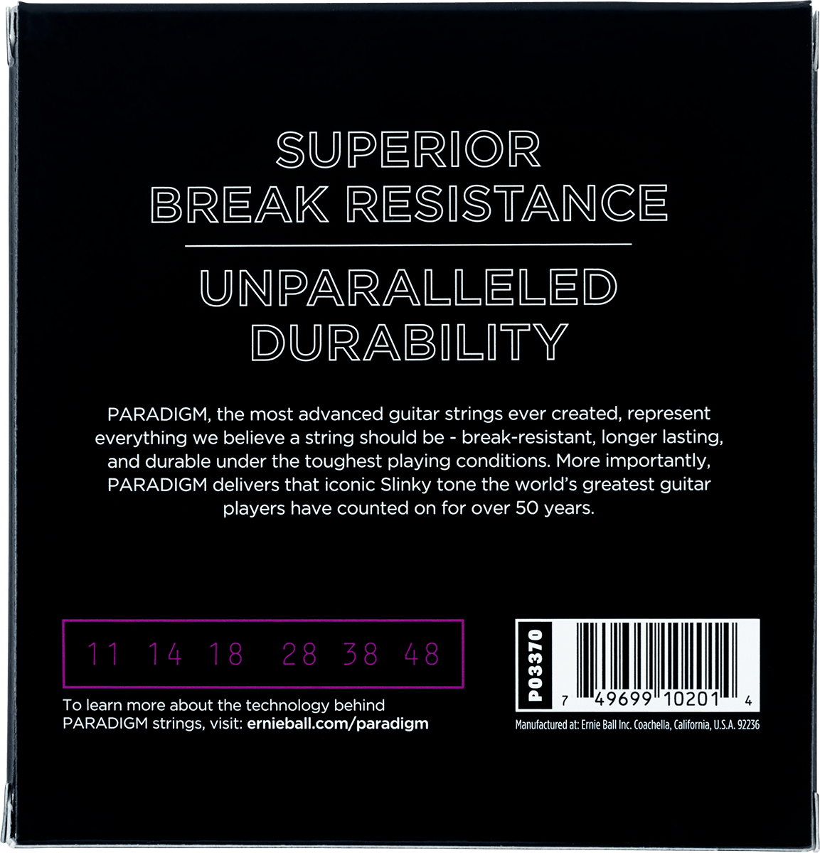 Ernie Ball Jeu De 6 Cordes Electric (3x Set) 3370 Paradigm Slinky 11-48 - E-Gitarren Saiten - Variation 2