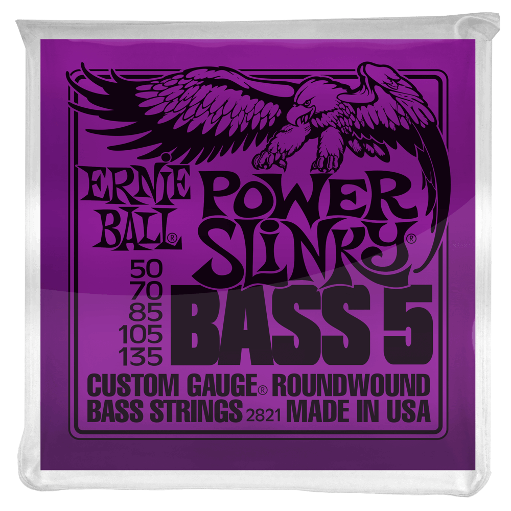 Ernie Ball Jeu De 5 Cordes Bass (5) 2821 Power Slinky 50-135 - E-Bass Saiten - Variation 2