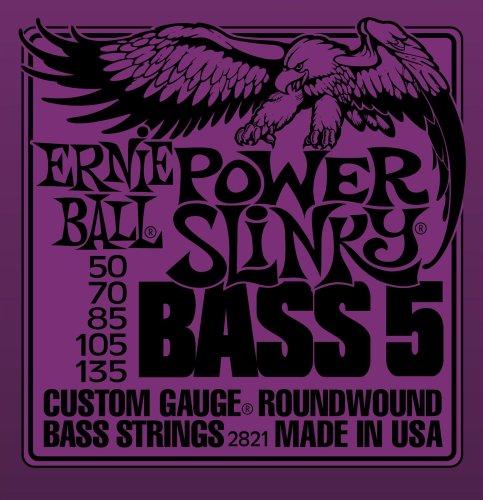 Ernie Ball Jeu De 5 Cordes Bass (5) 2821 Power Slinky 50-135 - E-Bass Saiten - Variation 1