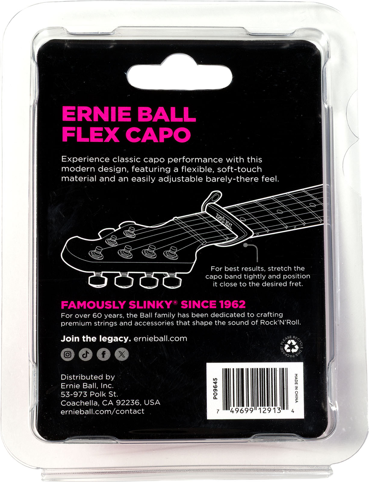 Ernie Ball Capodastre Flex Noir - Kapodaster - Variation 3