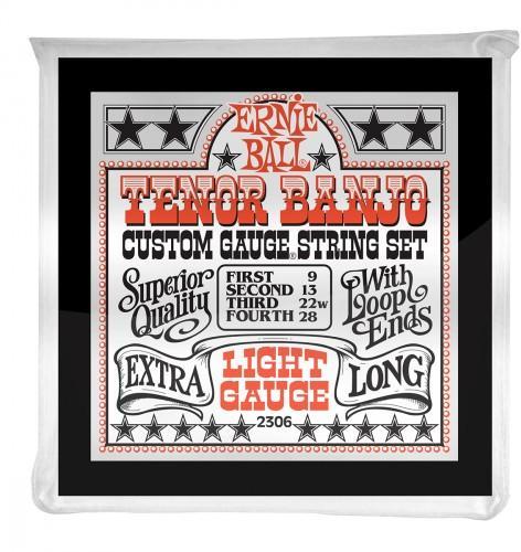 Banjo saiten Ernie ball Banjo (4) 2306 Stainless Steel Tenor Light 9-28 - Saitensätze 