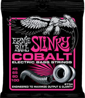 Ernie Ball Jeu De 4 Cordes Bass (4) 2734 Slinky Cobalt 45-100 - E-Bass Saiten - Main picture