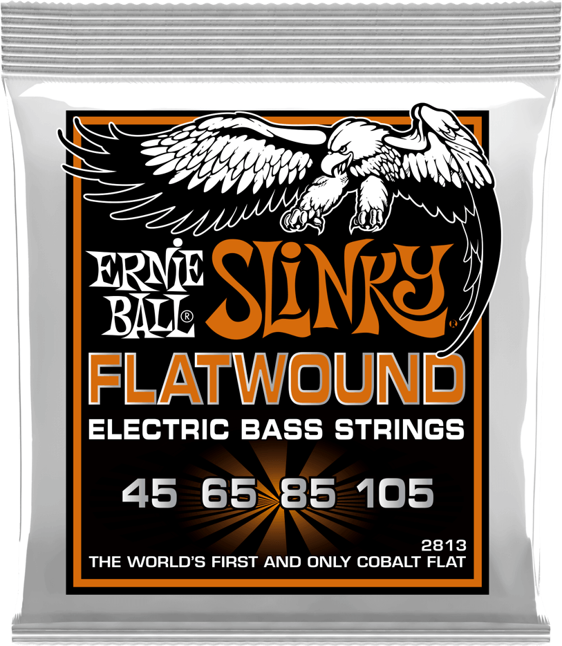 Ernie Ball Jeu De 4 Cordes Bass (4) 2813 Slinky Flatwound 45-105 - E-Bass Saiten - Main picture