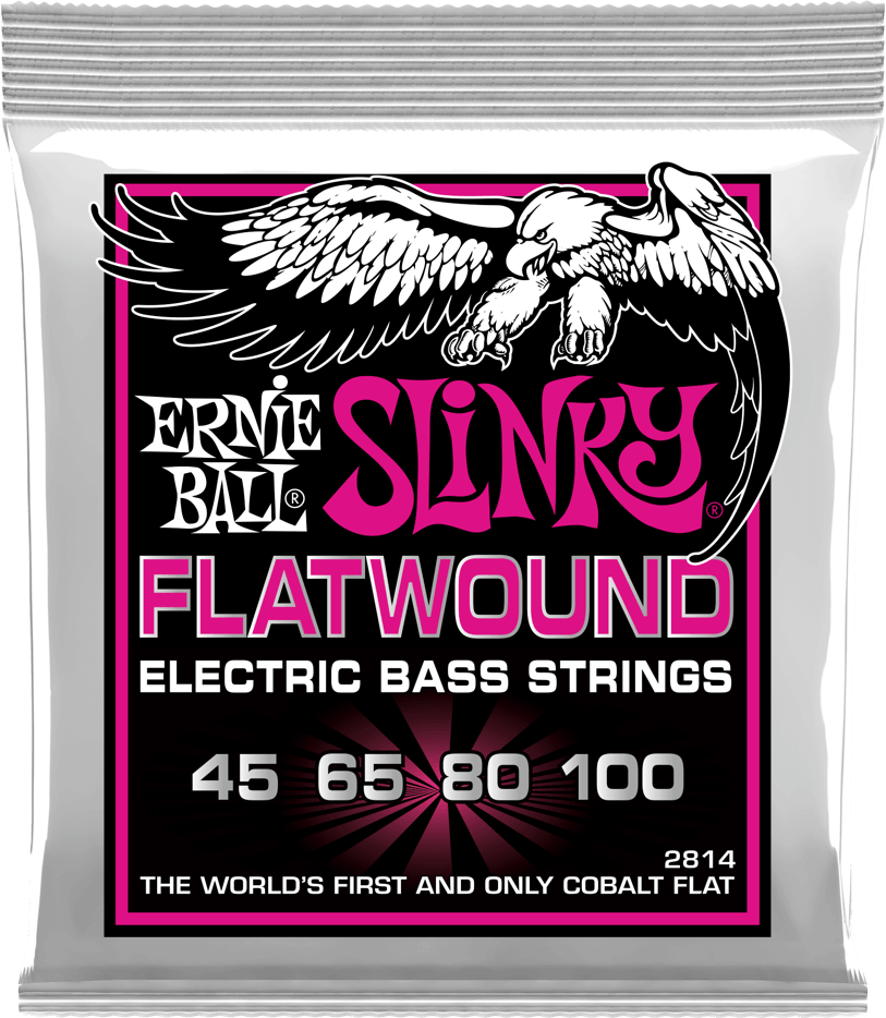 Ernie Ball Jeu De 4 Cordes Bass (4) 2814  Slinky Flatwound 45-100 - E-Bass Saiten - Main picture