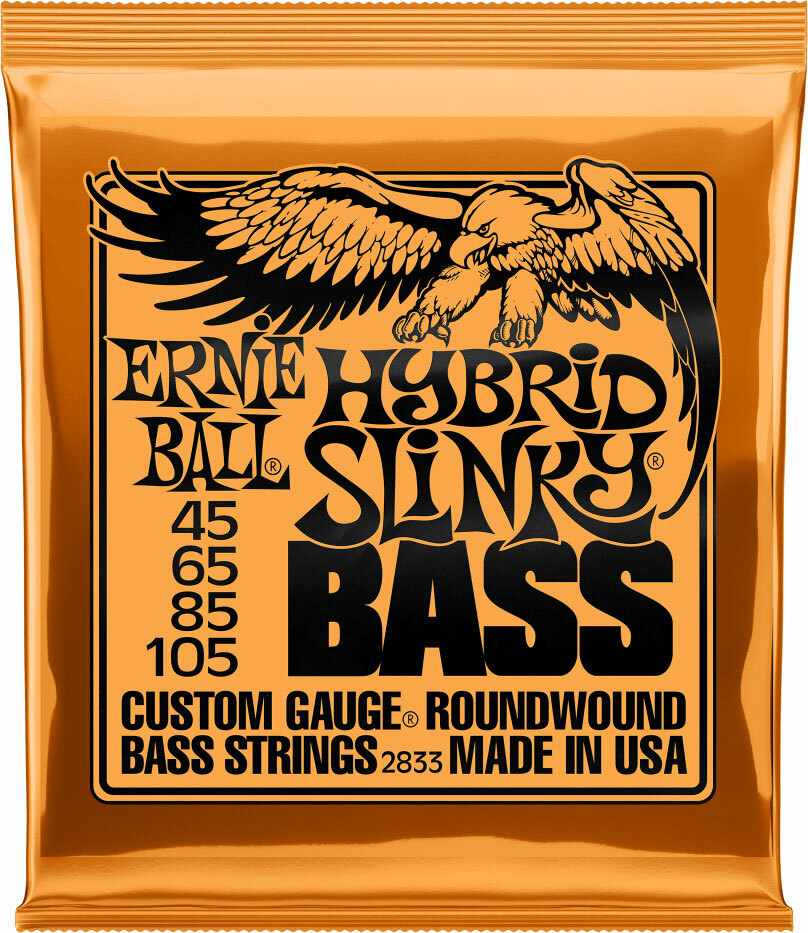 Ernie Ball Jeu De 4 Cordes Bass (4) 2833 Hybrid Slinky Bass 45-105 - E-Bass Saiten - Main picture