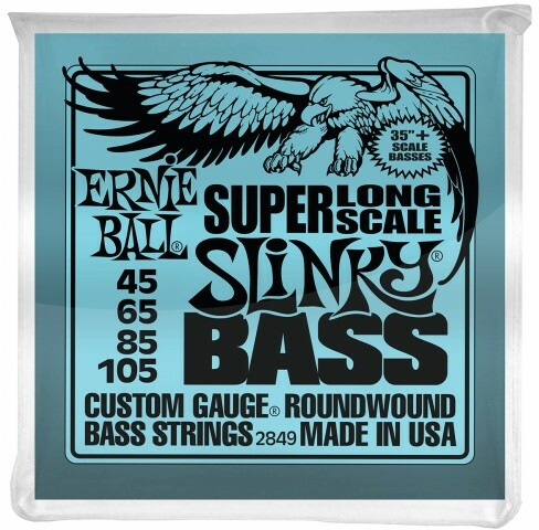 Ernie Ball Jeu De 4 Cordes Bass (4) 2849 Slinky Super Long Scale 45-105 - E-Bass Saiten - Main picture