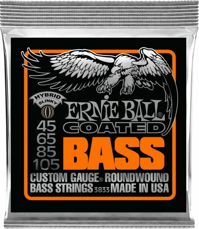 Ernie Ball Jeu De 4 Cordes Bass (4) 3833 Coated Hybrid Slinky 45-105 - E-Bass Saiten - Main picture